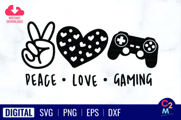 Express Your Passion: The All-Purpose Peace Love Gaming SVG Bundle
