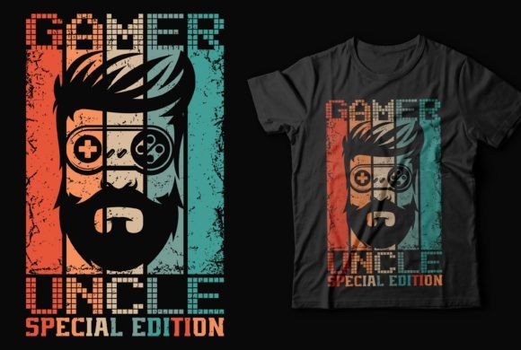 Gamer Uncle Gaming T-Shirt Design: Your Next Creative Asset