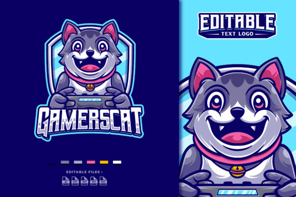 The Cat Gaming Mascot Logo Template: Your Instant Brand Identity for Digital Creators