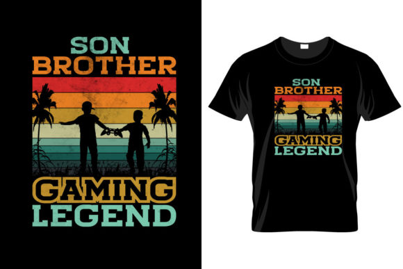 The Son-brother-Gaming-legend Graphic: A Versatile Asset for Creative Merchandise