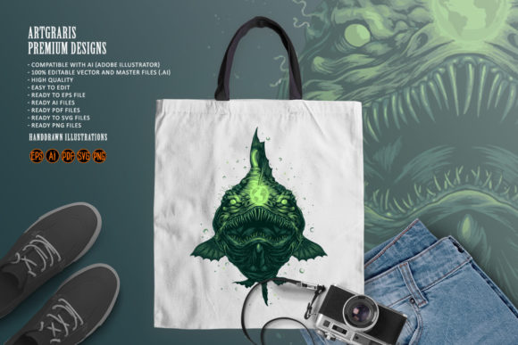 The Versatile Anglerfish Esport Logo Mascot Gaming Vector Asset